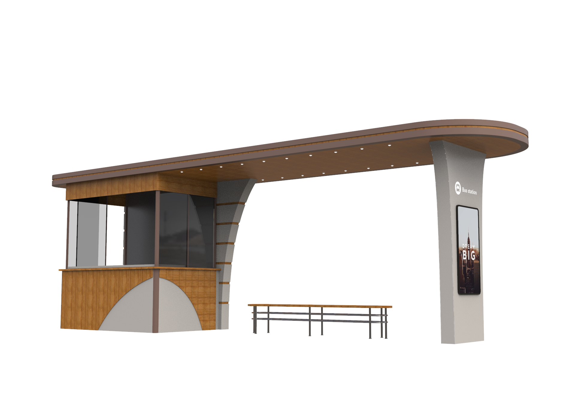 bus shelter with shop