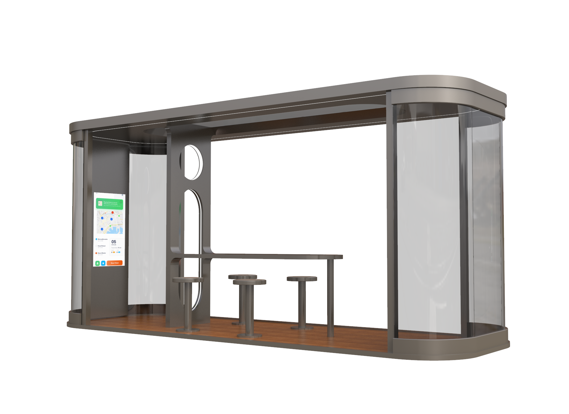 modern bus shelter