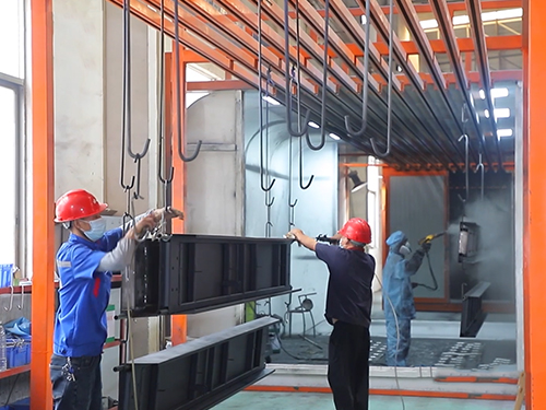 Spray painting operation