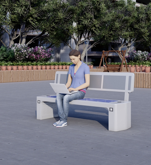 Backrest Solar Bench