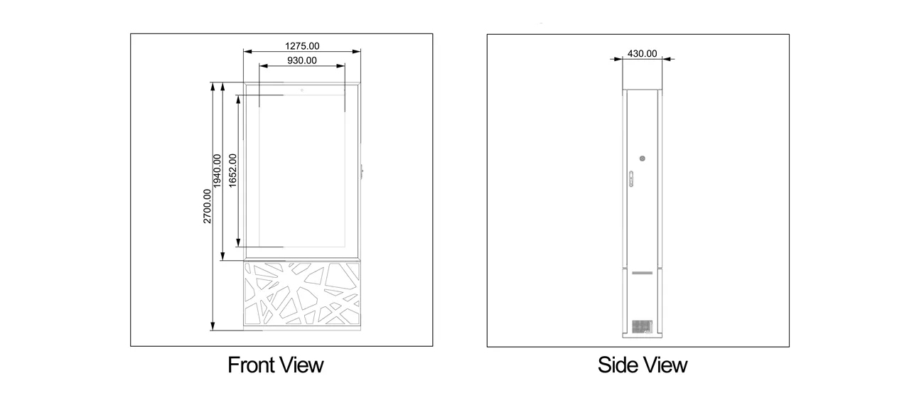 LCD Advertising Display- YR2104-001B
