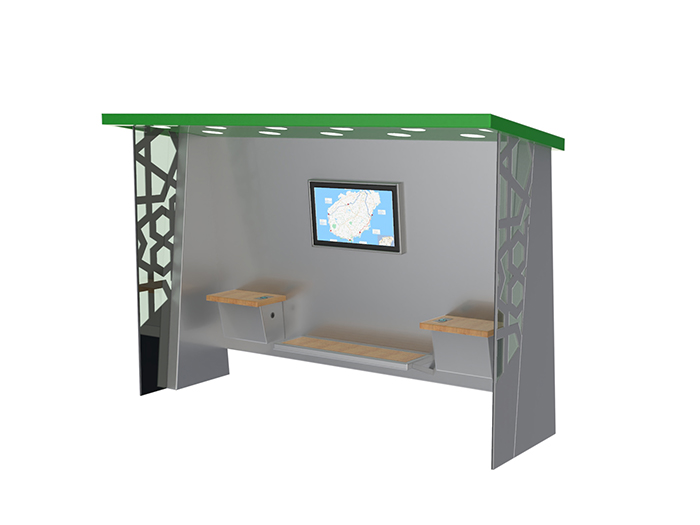 Bus Shelter with Solar Lighting- YR2501-012G