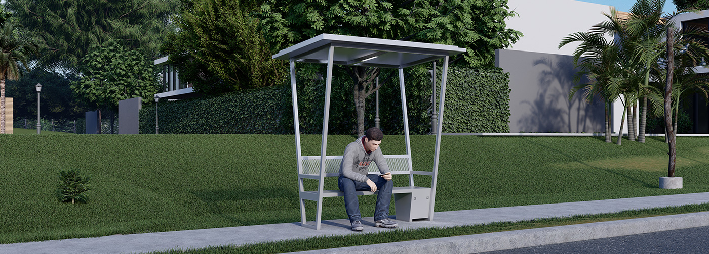 Bench with Solar Panel- YR-SPP-037