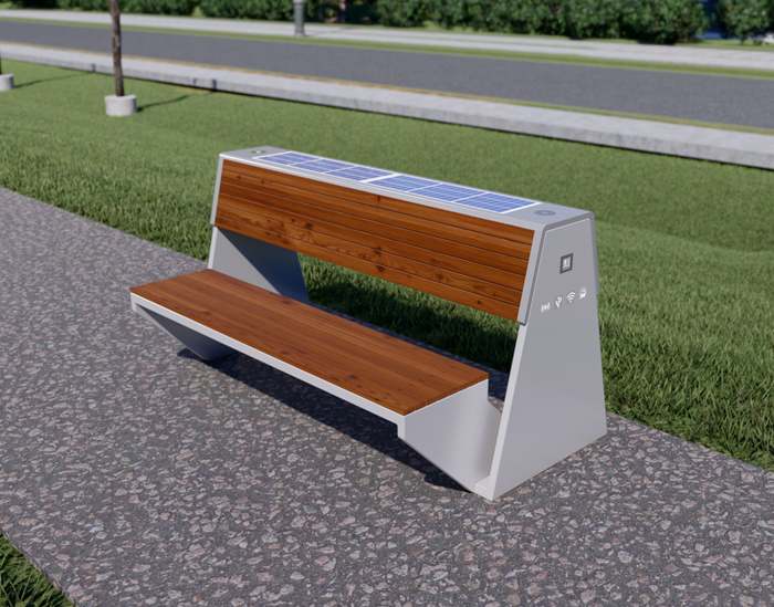 Backrest Solar Bench