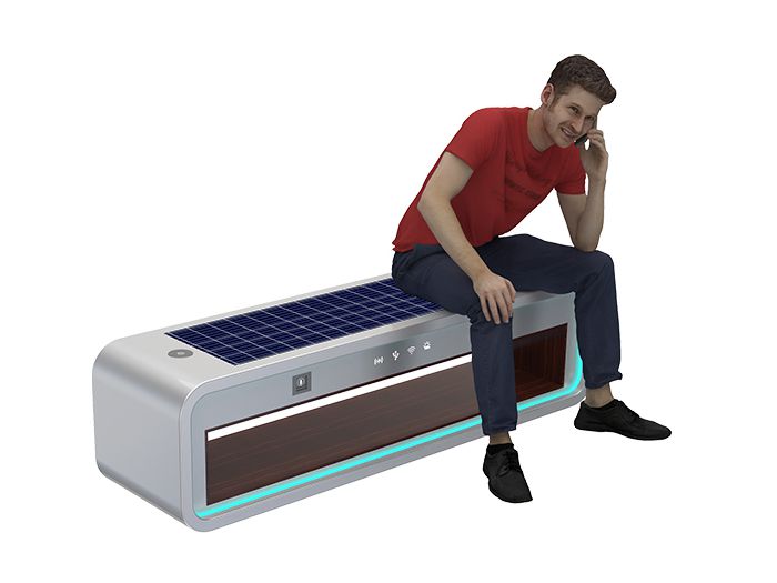 Smart Bench with USB Charging- YR-SPP-003