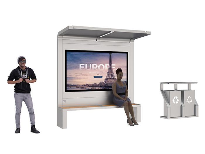 Outdoor Smart Furniture Solar Bench- YR-SPP-022 Outdoor Smart Furniture Solar Bench- YR-SPP-022