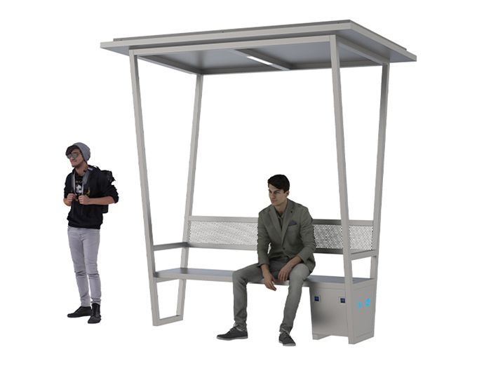 Outdoor Solar Power Bench- YR-SPP-037 Outdoor Solar Power Bench- YR-SPP-037