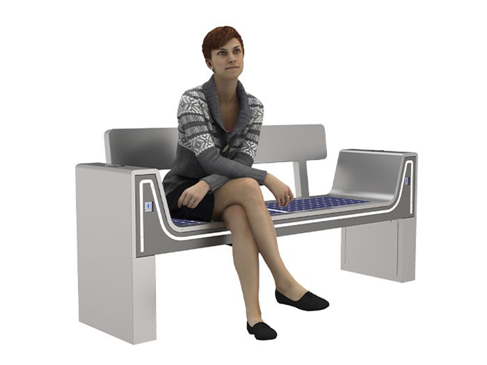 Smart Solar Bench Outdoor Furniture- YR-SPP-029