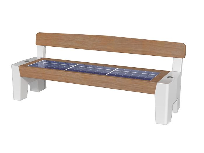 Outdoor Smart Solar Bench- YR-SPP-041 Outdoor Smart Solar Bench- YR-SPP-041