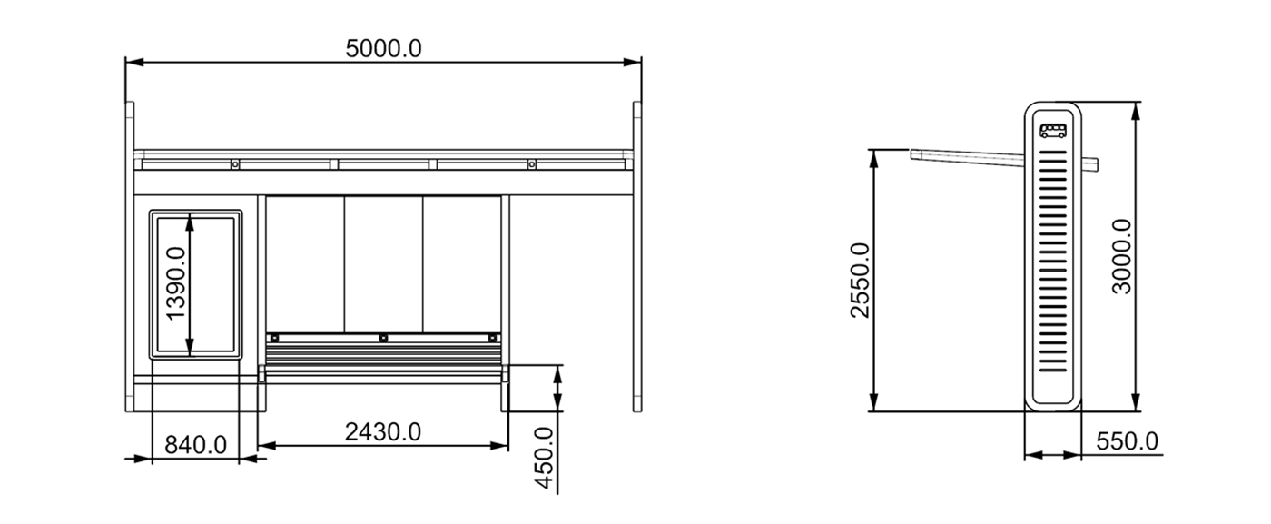 Solar Powered Bus Station- YR-SSBS-2407338