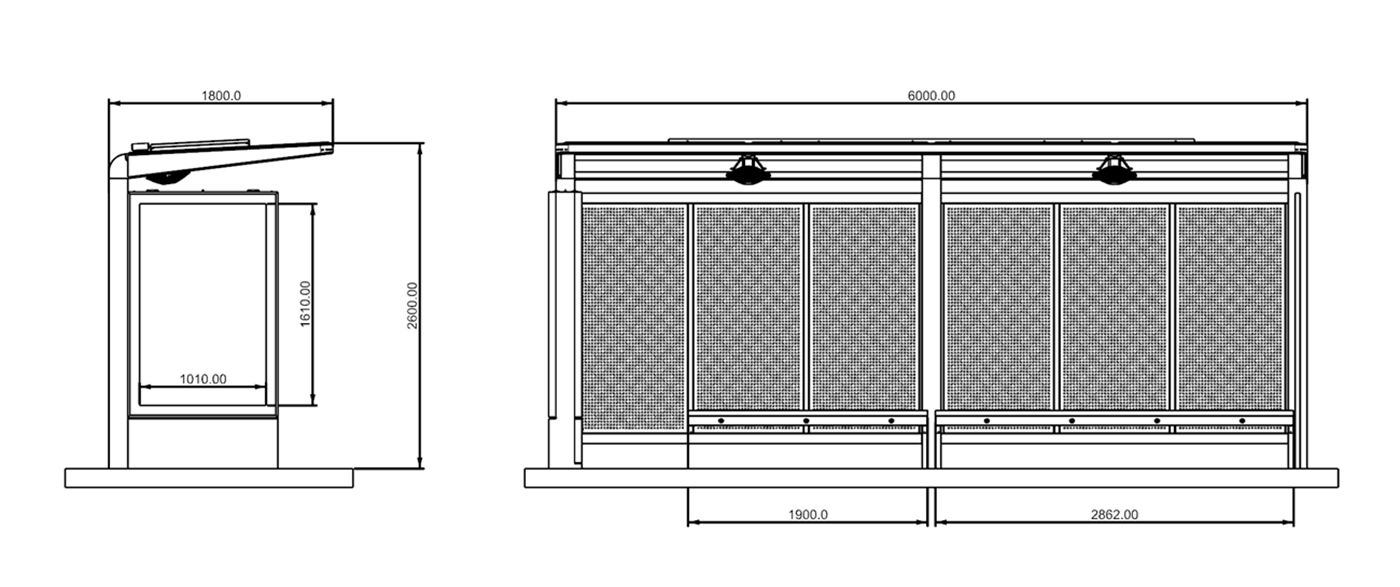 Solar Bus Shelter- YR-SSBS-25007