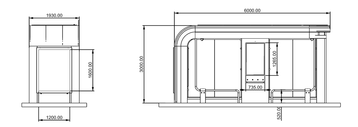 Bus Stop and Shelter- YR2503-028C