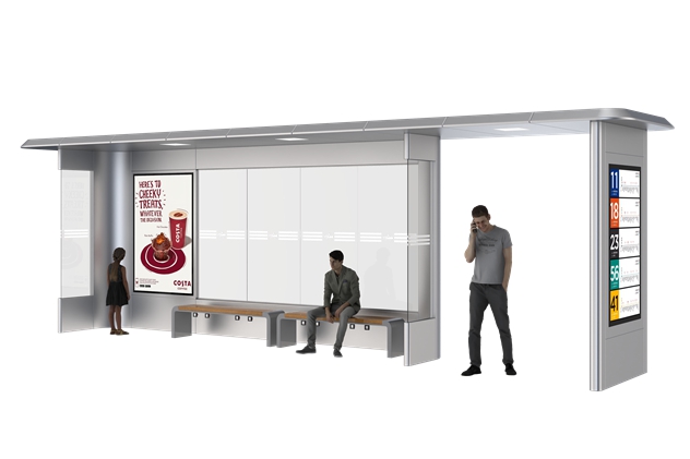 Bus Shelter with Lighting System- YR-SSBS-2302106