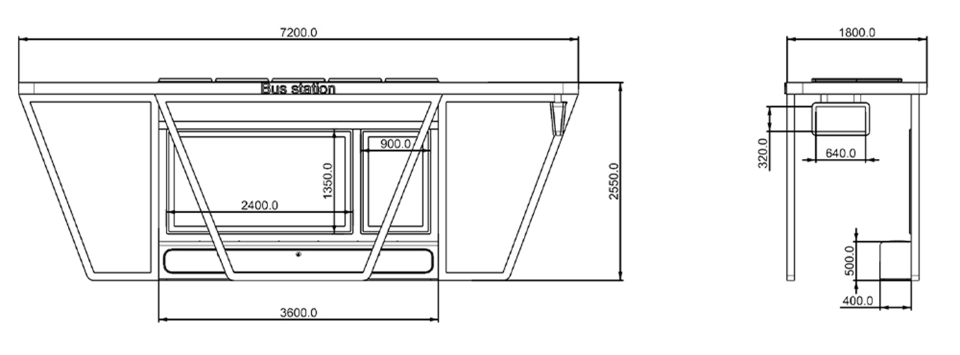Bus Stop with LCD Display- YR-SSBS-2408344