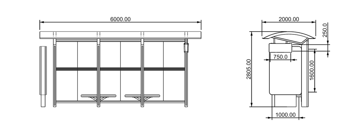 Bus Shelter Manufacturer- YR-SSBS-2301003