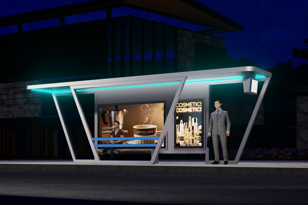 Bus Stop with LCD Display- YR-SSBS-2408344