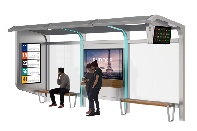 Bus Shelter with CCTV- YR-SSBS-2311317 Bus Shelter with CCTV- YR-SSBS-2311317