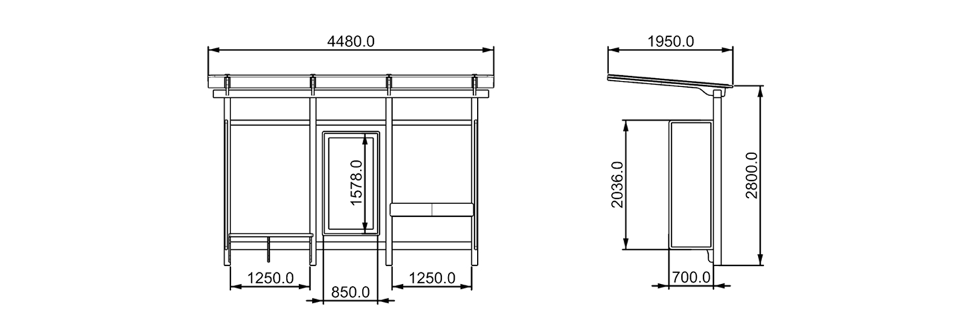 Solar Powered Bus Shelter- YR-SSBS-2409348