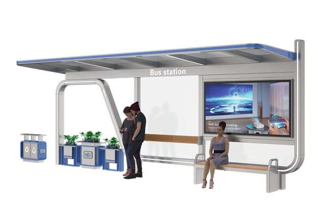 Outdoor Bus Stop Shelter for Sale- YR-SSBS-2409347