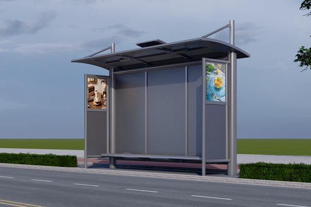 Solar Bus Stop Shelter- YR-SSBS-25039 Solar Bus Stop Shelter- YR-SSBS-25039