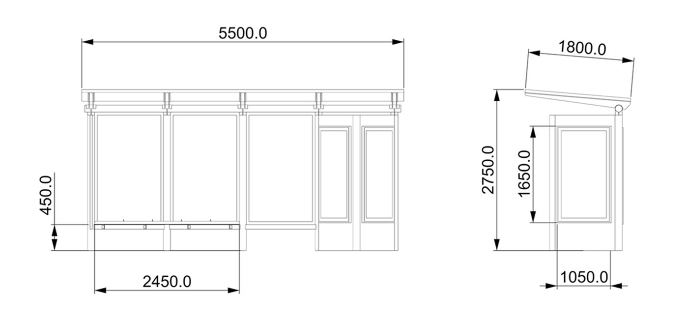 Public Bus Shelter- YR-SSBS-2511002 Public Bus Shelter- YR-SSBS-2511002