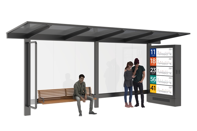 Vandal Resistant Bus Shelter- YR-SSBS-2601003 Vandal Resistant Bus Shelter- YR-SSBS-2601003
