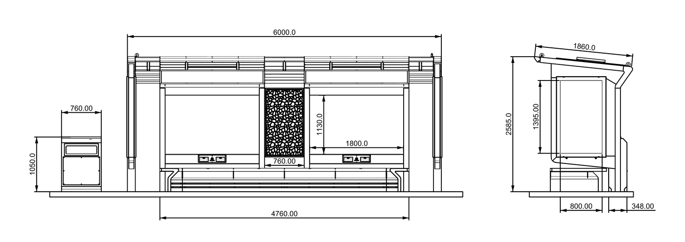 Custom Bus Shelters- YR-SMBS-25031
