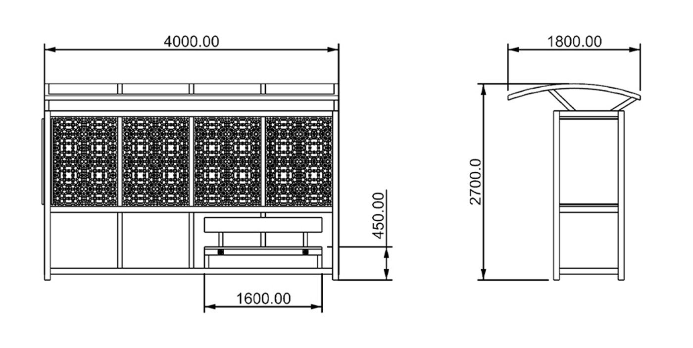 Bus Stop Shelter Design- YR-SSBS-2301001 Bus Stop Shelter Design- YR-SSBS-2301001