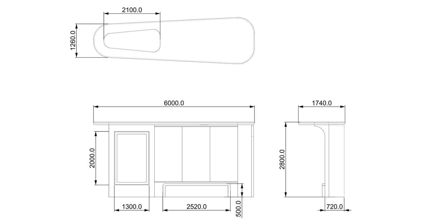 Stainless Steel Bus Shelters- YR-SSBS-22193 Stainless Steel Bus Shelters- YR-SSBS-22193