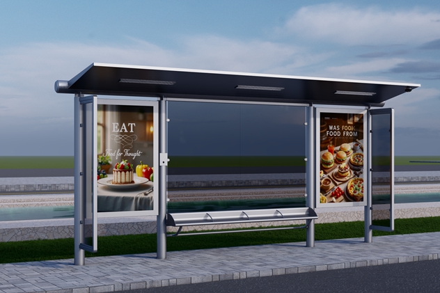 Galvanized Steel Bus Shelter- YR-SSBS-25003 Galvanized Steel Bus Shelter- YR-SSBS-25003