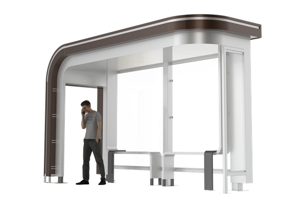 Low Cost Steel Bus Shelter- YR-SSBS-25005