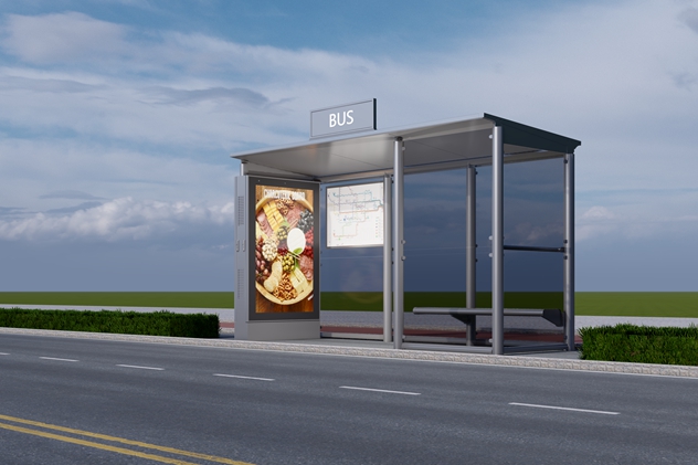 Modern Waiting Bus Shelter Design- YR-SMBS-25022 Modern Waiting Bus Shelter Design- YR-SMBS-25022