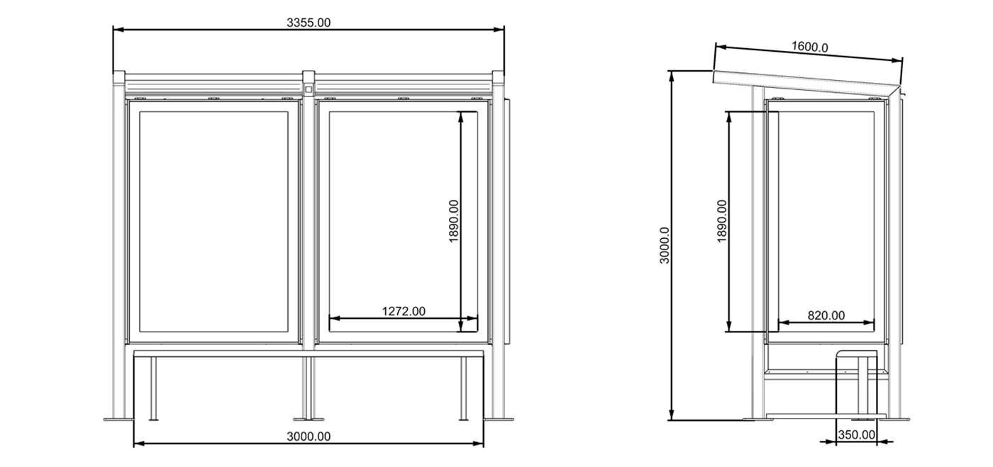 3m Advertising Bus Stop- YR-SSBS-25042 3m Advertising Bus Stop- YR-SSBS-25042