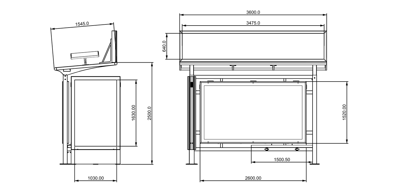 Modular Bus Shelter- YR-SSBS-25027 Modular Bus Shelter- YR-SSBS-25027