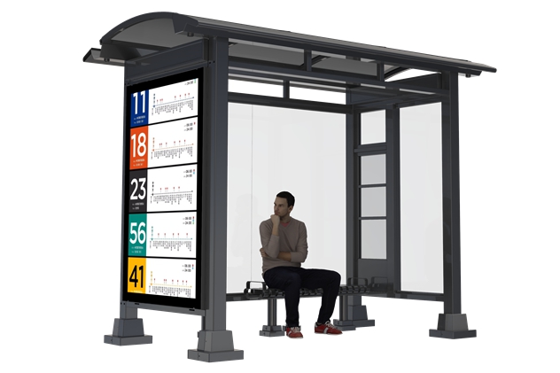 Stainless Steel Bus Shelter Station- YR-SSBS-25032 Stainless Steel Bus Shelter Station- YR-SSBS-25032