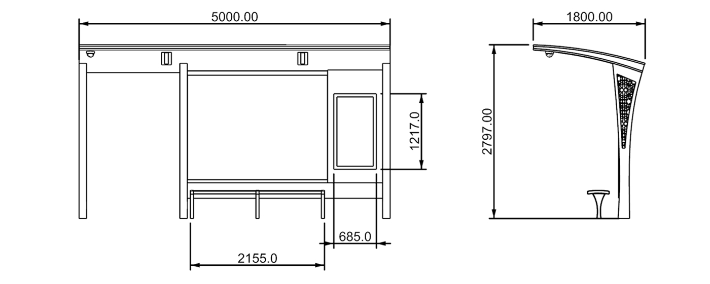 Bus Stop Structure- YR-SSBS-2302005 Bus Stop Structure- YR-SSBS-2302005