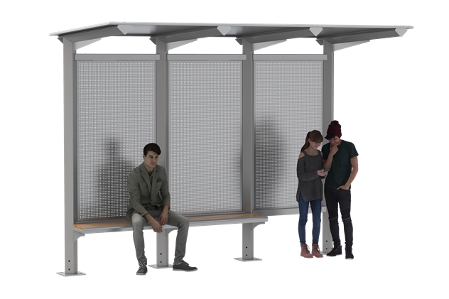 Bus Shelter with Bench- YR2407-007A