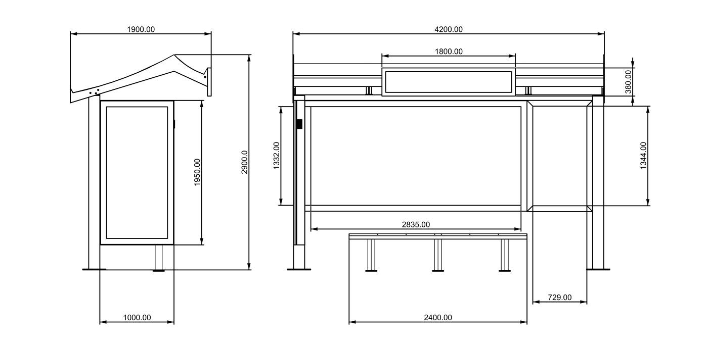 Advertising Bus Shelter- YR-SSBS-25023