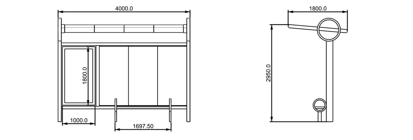 Modern Bus Shelters- YR-SSBS-2301101