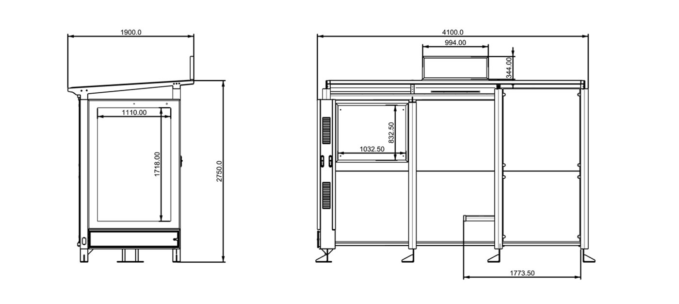Modern Waiting Bus Shelter Design- YR-SMBS-25022 Modern Waiting Bus Shelter Design- YR-SMBS-25022