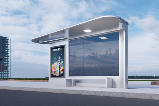 Stainless Steel Bus Shelters- YR-SSBS-22193 Stainless Steel Bus Shelters- YR-SSBS-22193