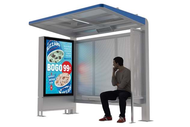 Modular Steel Bus Shelter- YR-SSBS-25010 Modular Steel Bus Shelter- YR-SSBS-25010