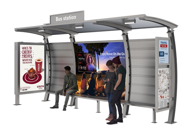 Prefab Bus Shelter- YR-SSBS-25040 Prefab Bus Shelter- YR-SSBS-25040
