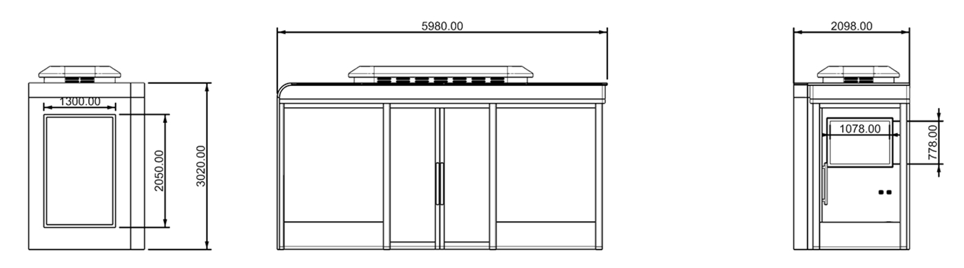 Closed Bus Shelter with Air Conditioning- YR-ACBS-2302006