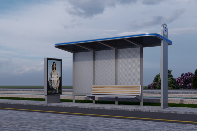 Modern Bus Shelter- YR-SSBS-2409346