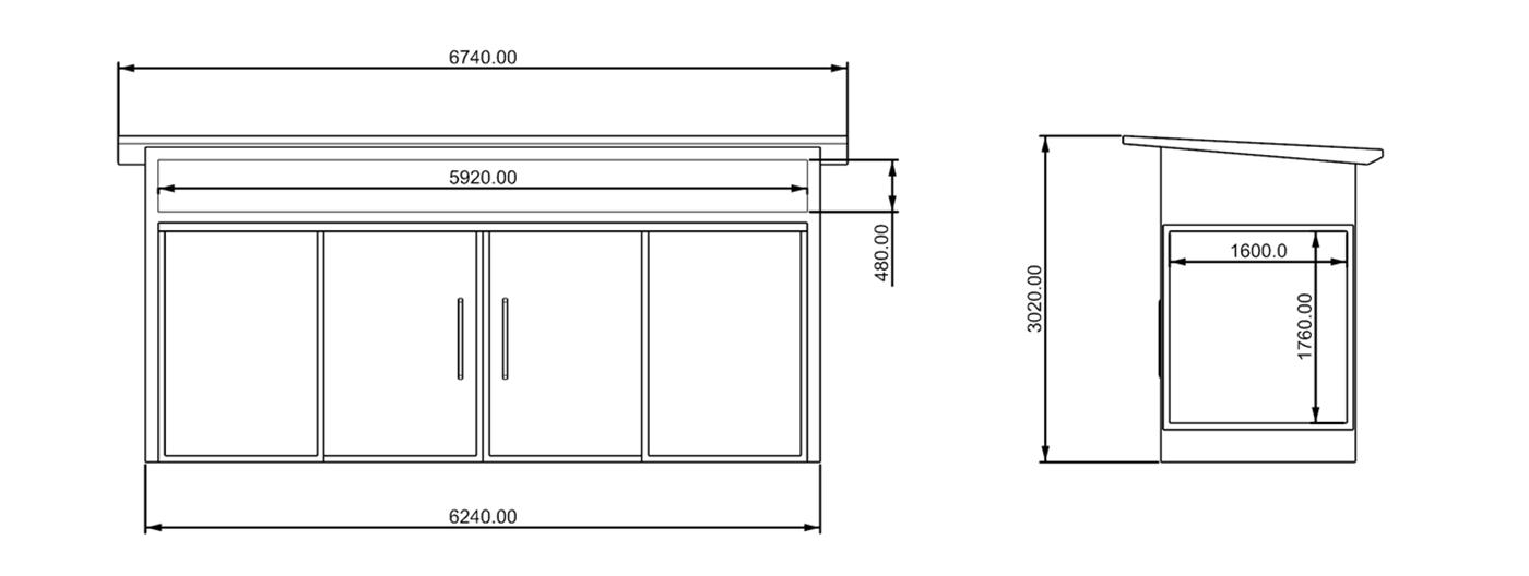 Heated Bus Shelter- YR-ACBS-25047