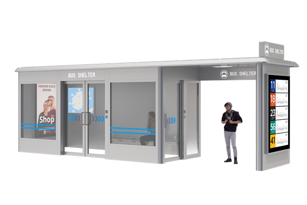 Enclosed Smart Bus Shelter- YR-ACBS-2601001 Enclosed Smart Bus Shelter- YR-ACBS-2601001