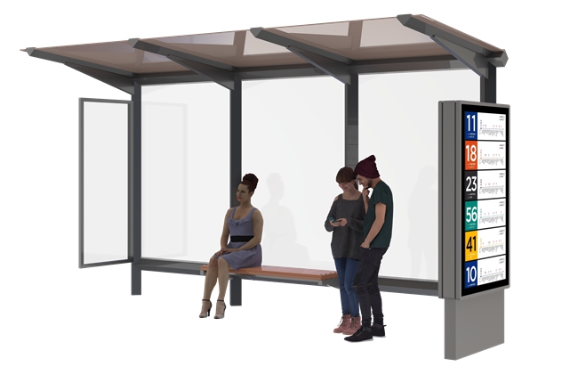 Steel Bus Shelter Manufacturer- YR-SSBS-2309113