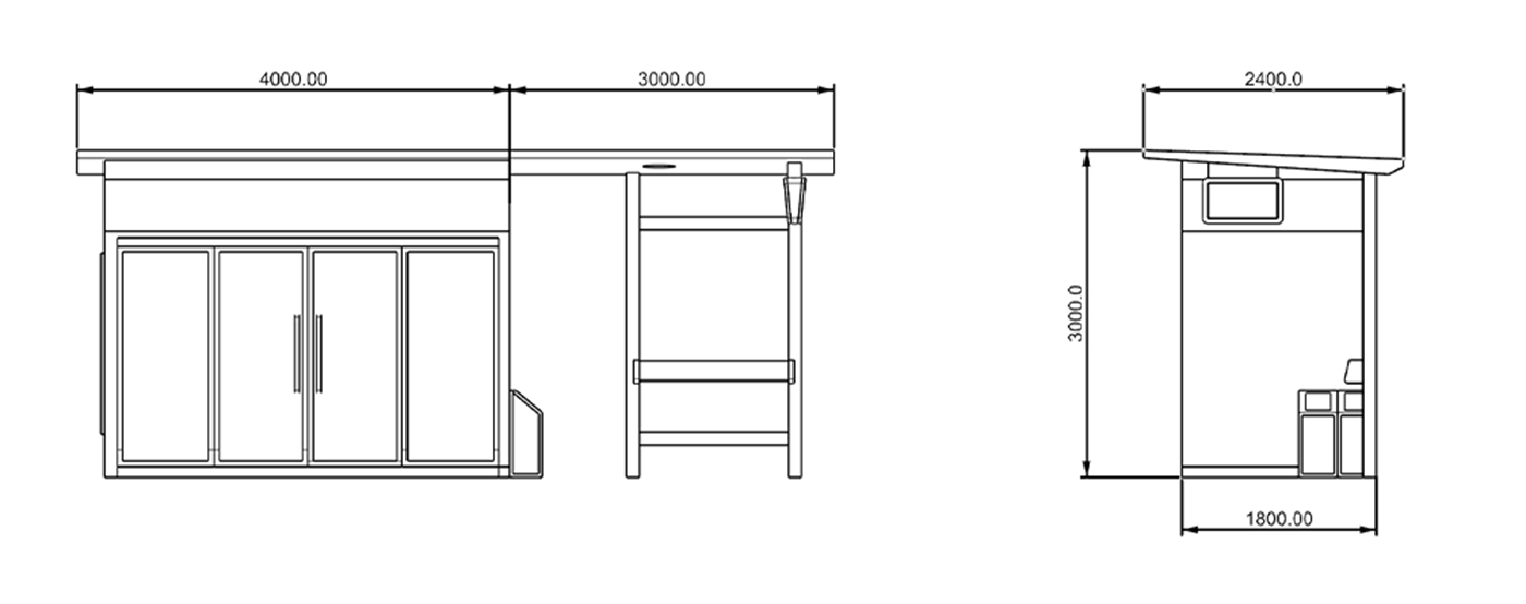 Inductive Sliding Door Enclosed Bus Shelter- YR-ACBS-2409349