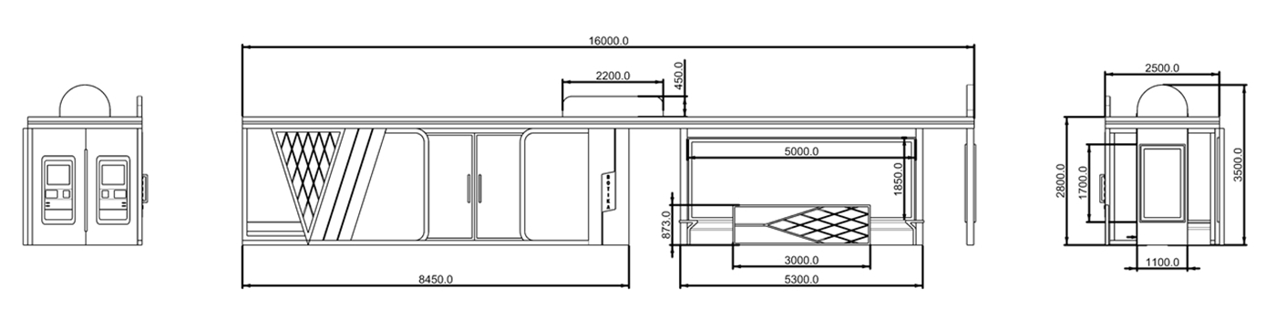 Windproof Bus Shelter- YR-ACBS-25048